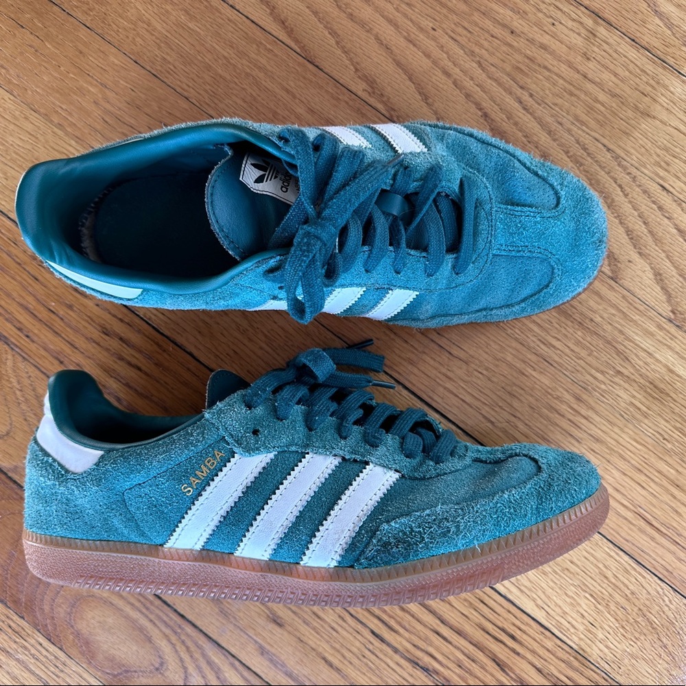 Adidas Samba Collegiate Green Gum Sole size 8.5